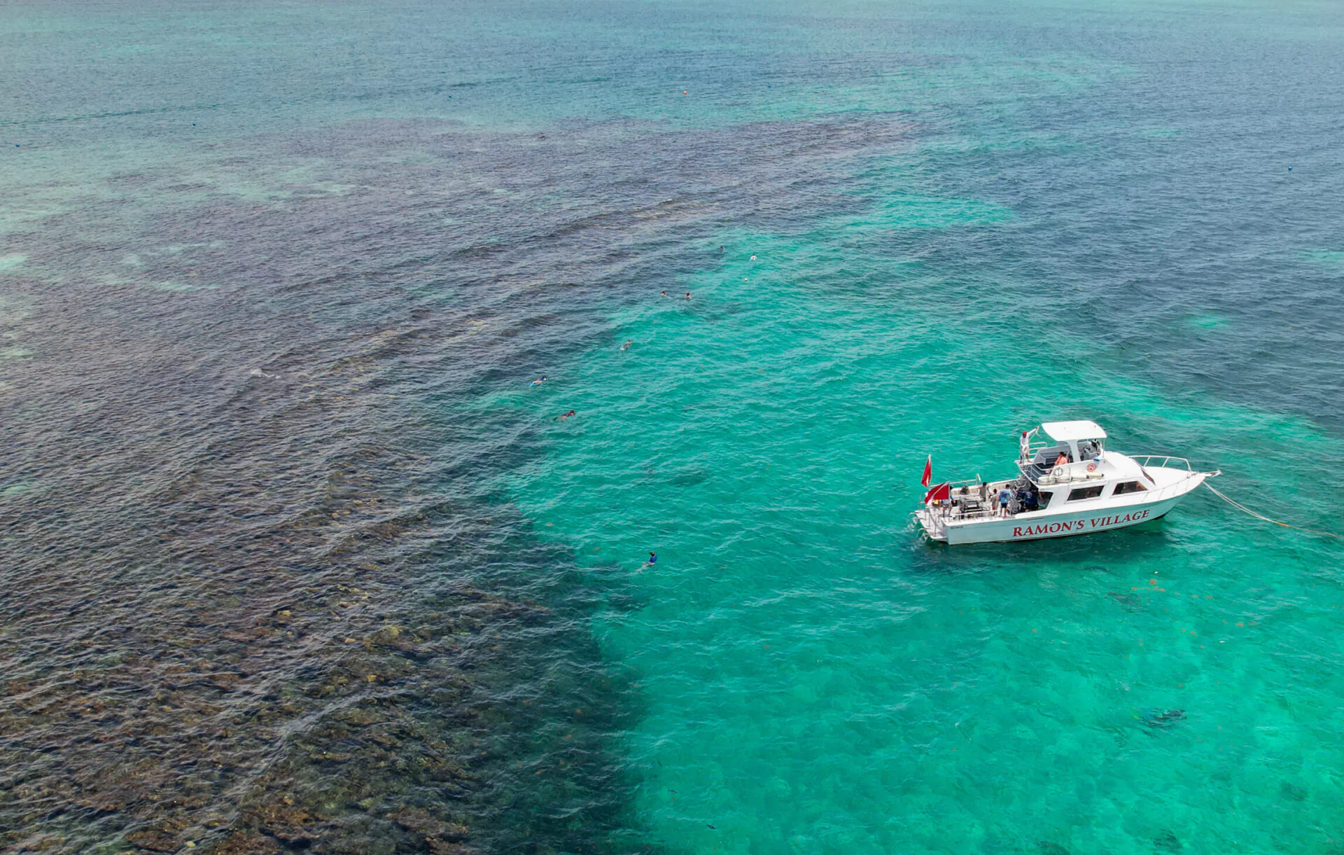 Belize boat trip - birdseye view