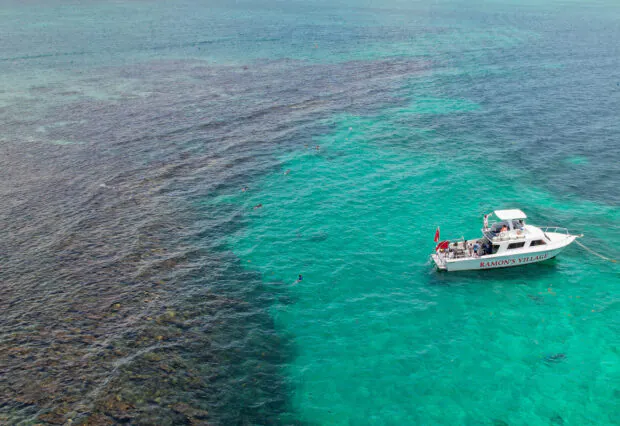 Belize boat trip - birdseye view